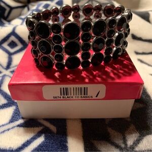 Premier Designs Black to Basic Stretch Bracelet EUC